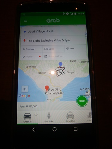 バリ島でGrabタクシーを利用した感想！快適に移動できる？